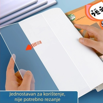 Prilagodljiv prozirni omot za knjige s ljepilom, zaštitni prozirni omot za školske udžbenike, vodootporan i deblji za formate A4/A5/A6