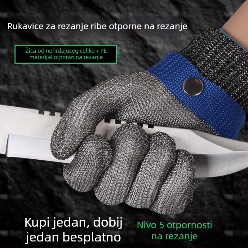 Rukavice otporne na rez od čelične žice za obradu mesa i rukovanje ribama