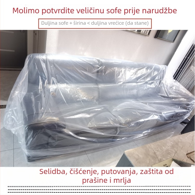 Plastični zaštitni pokrov za kauč protiv prašine s punim pokrivanjem – vodootporan zaštitni film