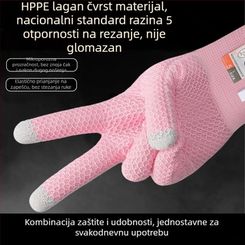 Ženske kuhinjske rukavice otporne na posjekotine, zaštitne rukavice za hranu za rezanje povrća, ribe i mesa te otvaranje ostriga