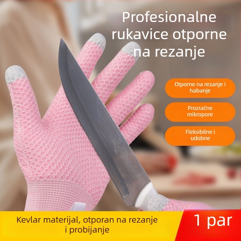 Ženske kuhinjske rukavice otporne na posjekotine, zaštitne rukavice za hranu za rezanje povrća, ribe i mesa te otvaranje ostriga