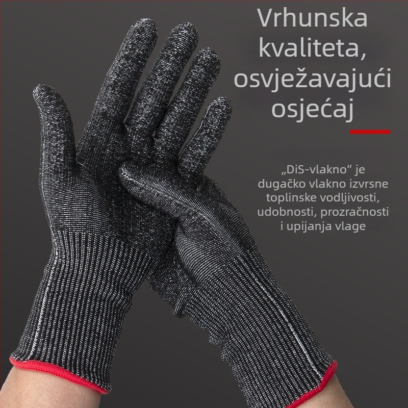 HPPE rukavice s razinom zaštite od reza 5, zaštita od rezanja i probijanja, za klanje, kuhinju, ribolov i gradilište