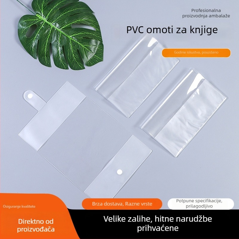 Prozirni vodootporni zaštitnik za knjigu, komplet za učenike, veličina A4, plastična zaštitna folija
