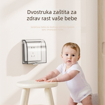 Set prozirnih zaštitnih poklopaca za prekidač i utičnicu tipa 86, vodootporna kupaonska kutija