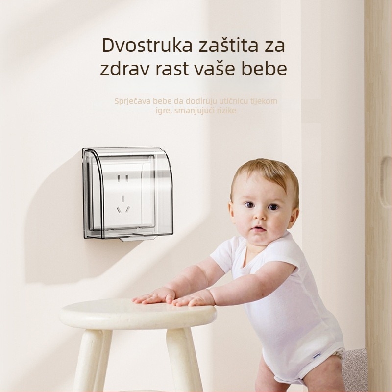 Set prozirnih zaštitnih poklopaca za prekidač i utičnicu tipa 86, vodootporna kupaonska kutija