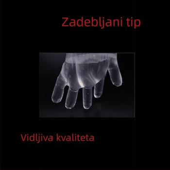 Jednokratne rukavice za frizerske salone, prozirna PVC folija, debeli i izdržljivi za bojanje i stiliziranje kose