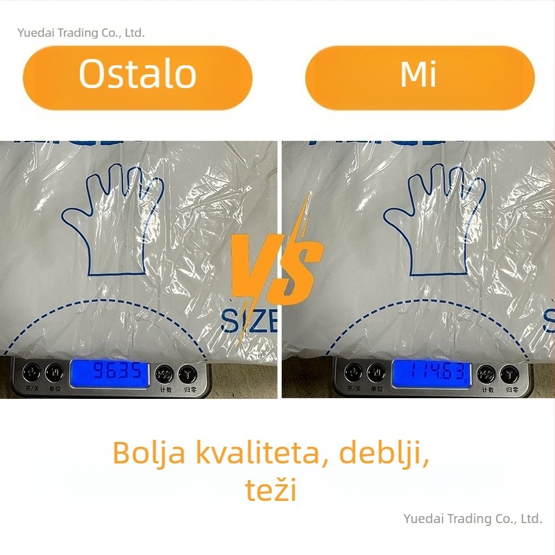 Jednokratne rukavice za frizerske salone, prozirna PVC folija, debeli i izdržljivi za bojanje i stiliziranje kose