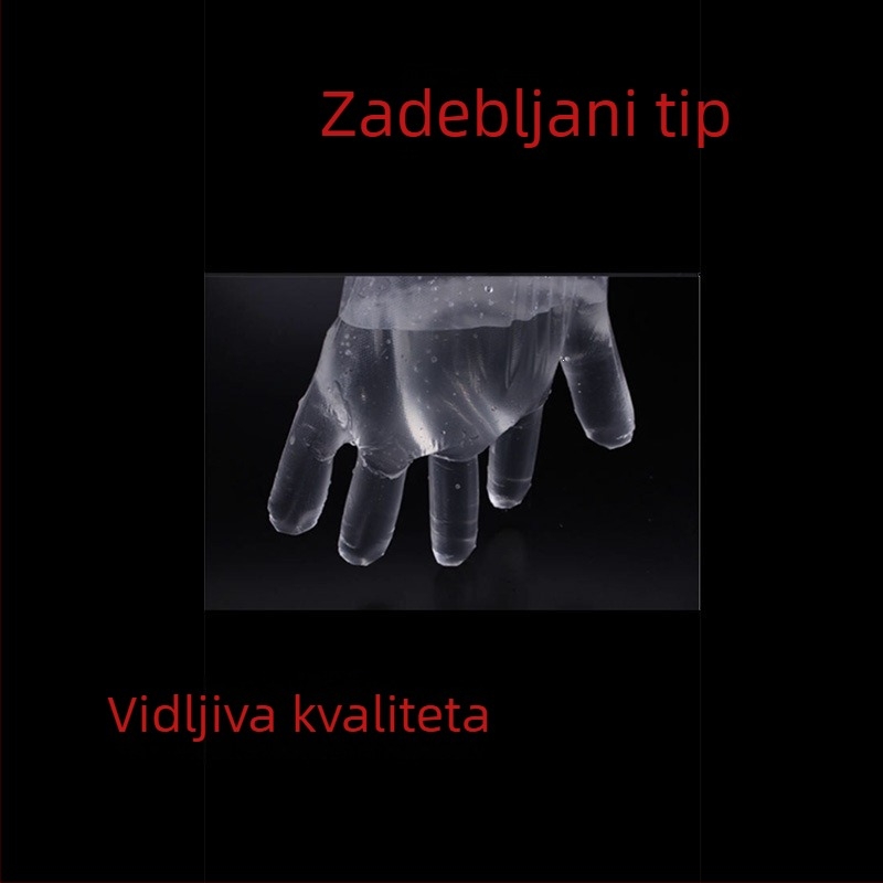 Jednokratne rukavice za frizerske salone, prozirna PVC folija, debeli i izdržljivi za bojanje i stiliziranje kose