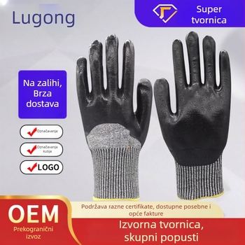 Polu-fing nitrilne pjenaste rukavice – otporne na rez, protiv klizanja, otporne na habanje, za vrtlarenje i rukovanje