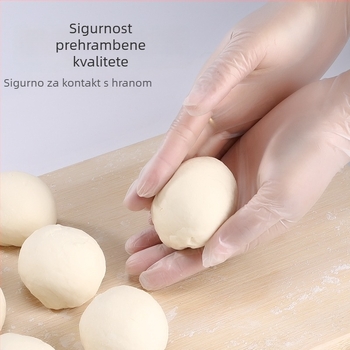 Jednokratne PVC rukavice za kozmetičke postupke: manikura, bojanje kose, masaža leđa i stopala, kuhinja; prozirne, vodootporne, debljina 0.05 mm