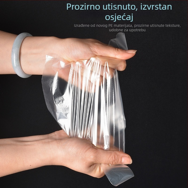 Jednokratne rukavice za prehrambenu upotrebu od PE plastike, 200 komada u kutiji, dozator dizajn, za štandove s hranom i restorane