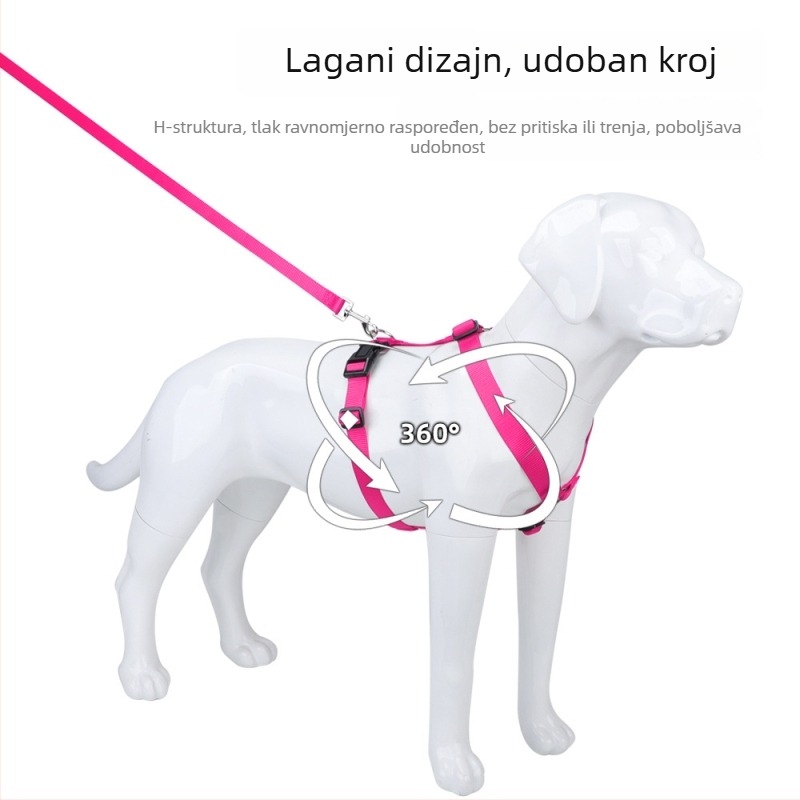 Pojas za psa u obliku I, vest stil, za velike pse, lagan, H-stil pojas, sigurnosni povodac