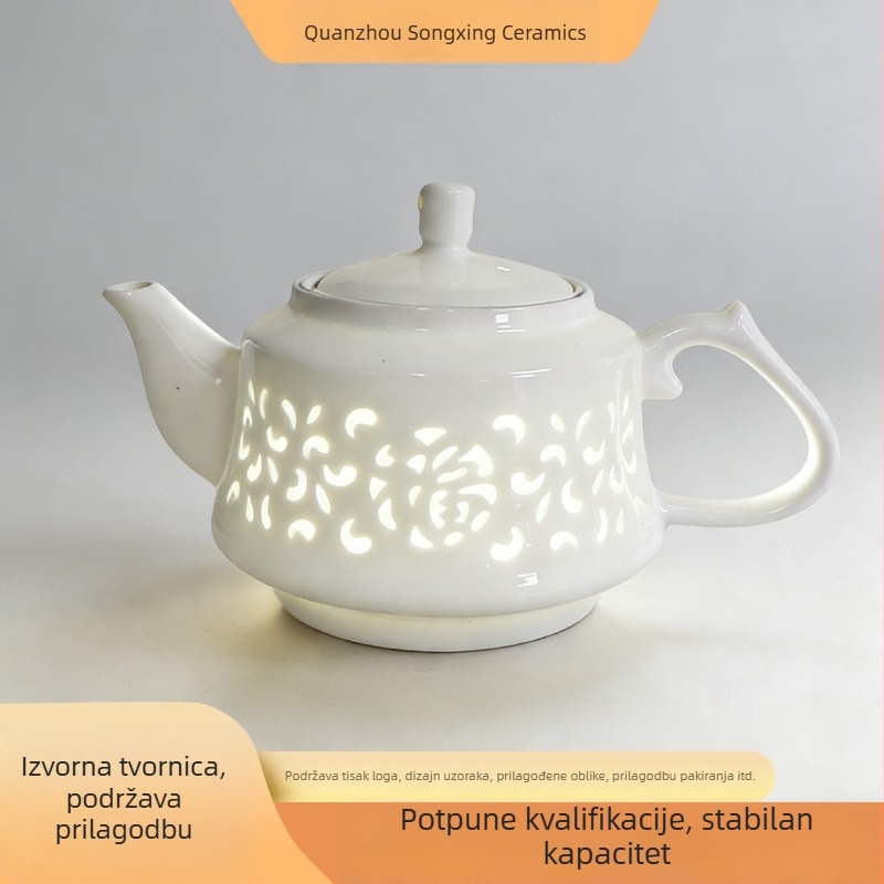 Keramički čajni set s posudom za matcha, minimalistički čajnik, keramička šalica i zdjela, prilagodljiv dar