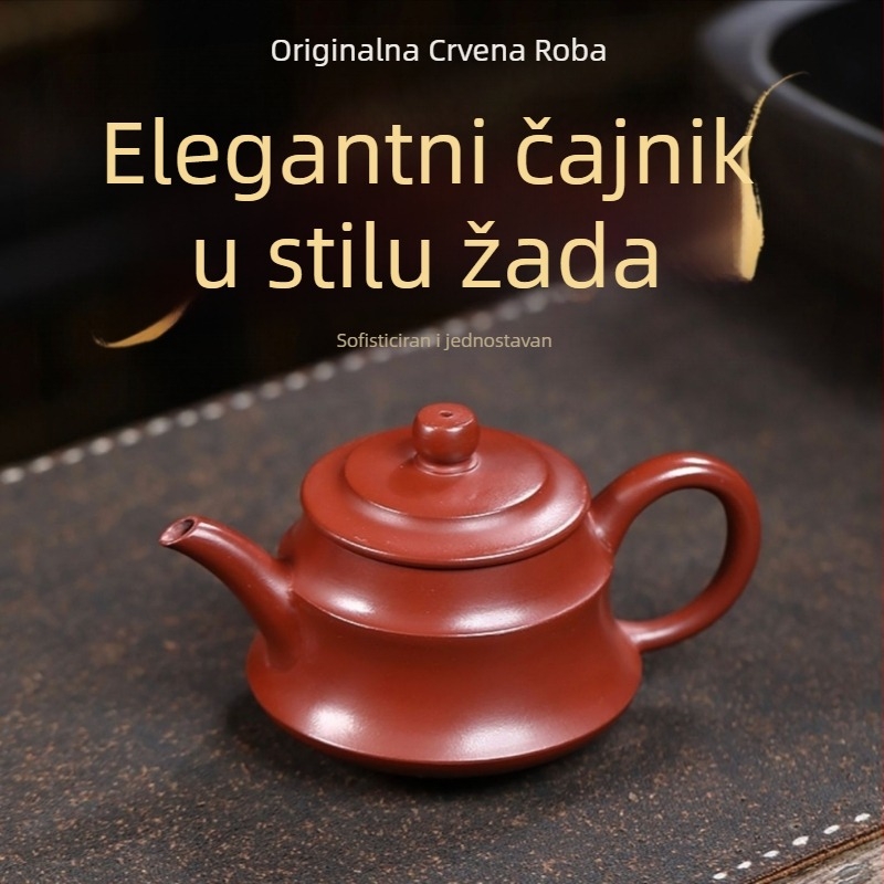 Set čajnika od Yixing ljubičaste gline — dizajn inspiriran originalnim mineralom, stil nefrita, za kućnu upotrebu, poklon kutija za čaj