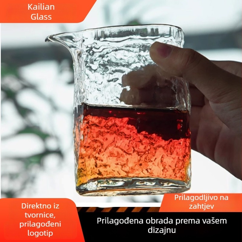 Čajni set od otpornog stakla sa debelom šalicom, dijelnikom čaja i čajnikom, kućni luksuzni set u japanskom stilu.