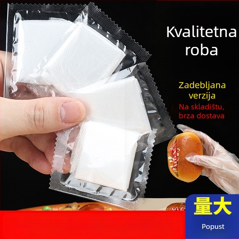 Jednokratne rukavice, malo pakiranje, za catering, prehrambena kvaliteta, deblje, prozirne, pojedinačno pakirane