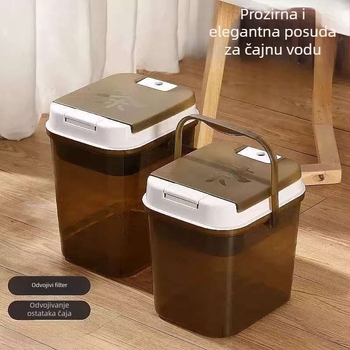 Prozirna posuda za čajni talog s poklopcem