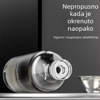 Staklena boca za voće vino, debela, zatvara se, 500 ml, minimalistički luksuzan dizajn