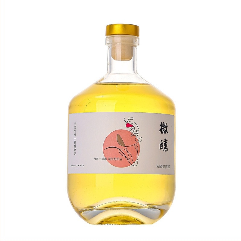 250 ml prozirna visoko kvalitetna staklena boca za domaće voće vino, boca za napitke, 500 ml zatvorena boca za alkohol, prazna boca za porcijsko doziranje