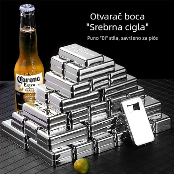 Kreativni otvarač za boce i konzerve s dizajnom zlatne cigle, nehrđajući čelik, novi model