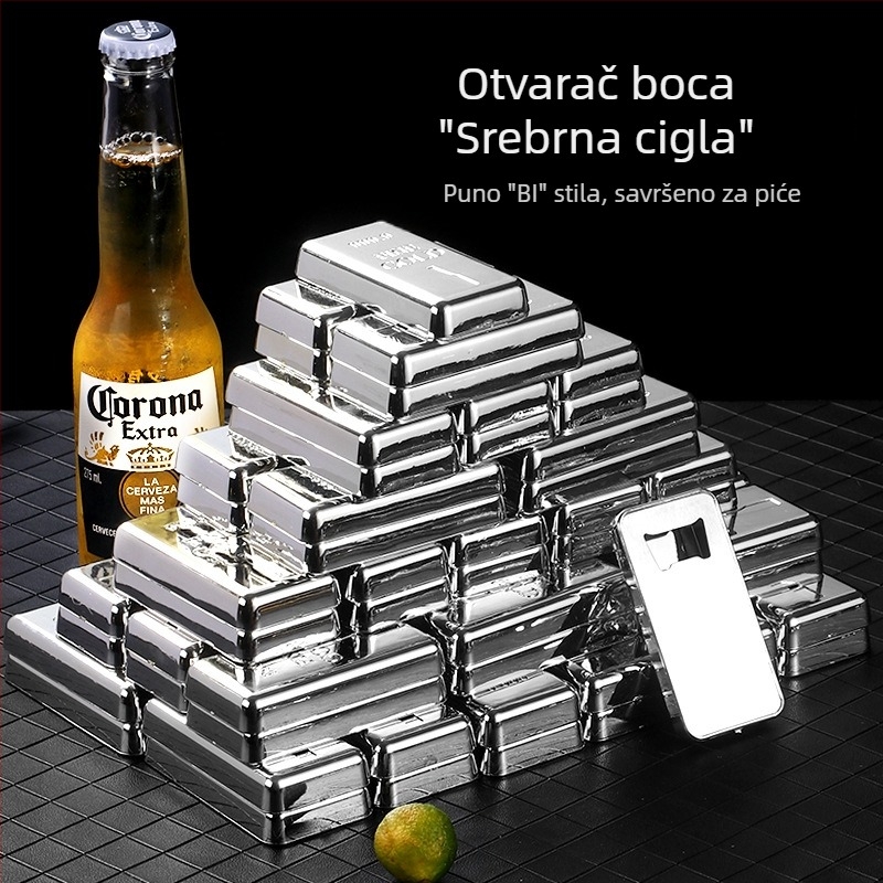 Kreativni otvarač za boce i konzerve s dizajnom zlatne cigle, nehrđajući čelik, novi model