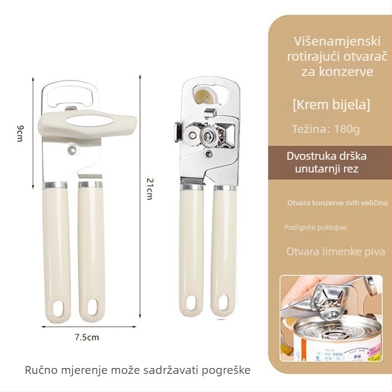 Višenamjenski otvarač konzerve, nehrđajući čelik, kuhinjski alat