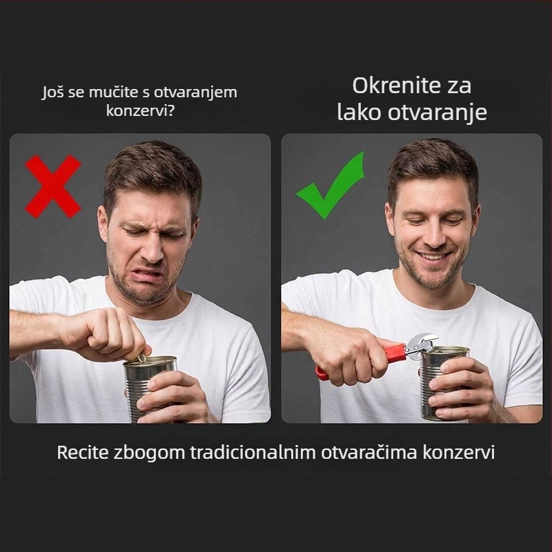 Nehrđajući čelični višestruki otvarač za boce s plastičnom ručkom – otvarač za vino, pivo i konzervu s dizajnom glave bika