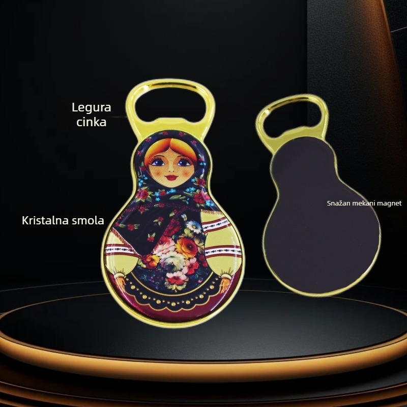 Nova ruska turističko-kulturna kreativna matrjoška – otvarač za boce i magnet za hladnjak