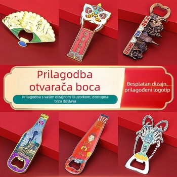 Prilagođeni otvarač za boce piva od cinkove legure, magnetski hladnjak i logo
