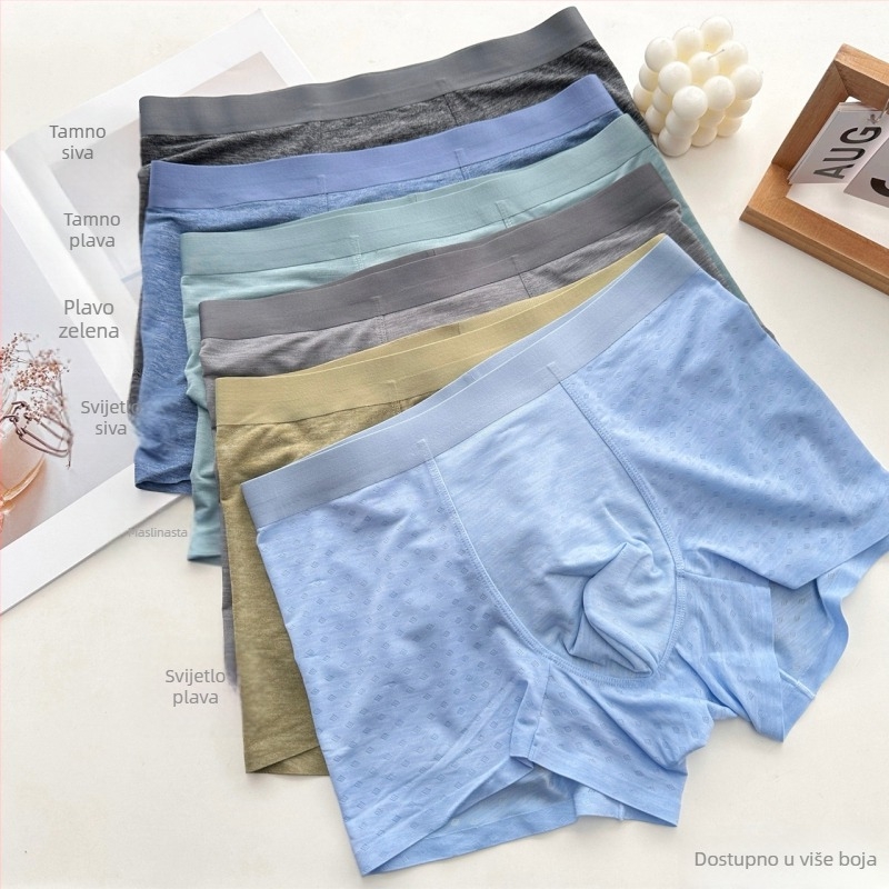 Tri para muških bešivnih bokserica od ice silk TM6631, prozračne za ljeto