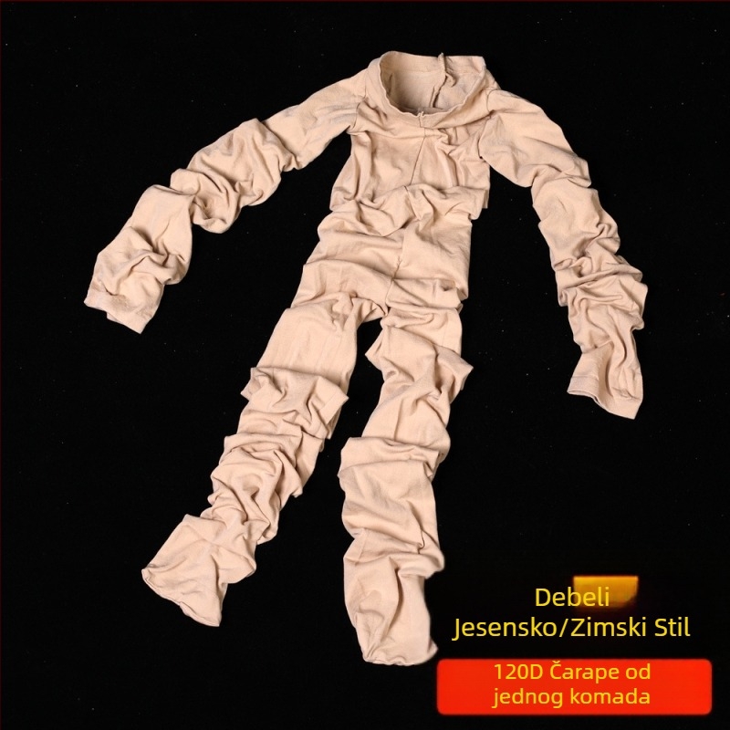Baršunaste debele bodystocking za cross-dressing