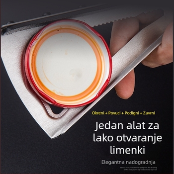 Nerđajući čelični višenamjenski otvarač za boce za pivo i napitke, kompaktn alat za dom, restoran i bar.