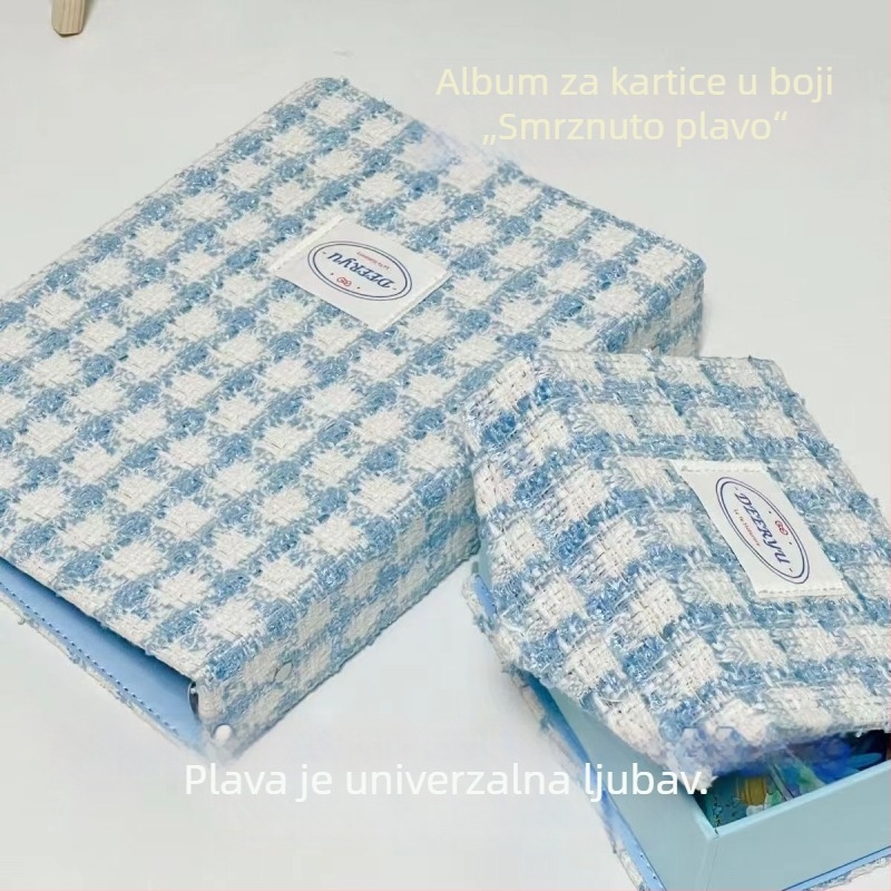 A5 plišani fotoalbum s pretincima za kartice 3 inča, četverostrani raspored, Instagram stil, sladak za djevojke