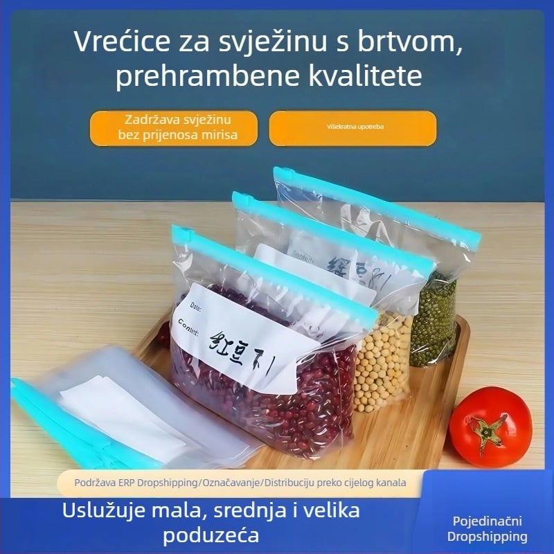 Vrećice za čuvanje hrane sa zatvaračem za kućni frižider i zamrzivač