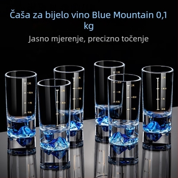 Lan Liya kristalno staklo za alkohol s dozatorom, dizajn Blue Mountain, kapacitet preko 1 L