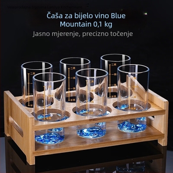 Lan Liya kristalno staklo za alkohol s dozatorom, dizajn Blue Mountain, kapacitet preko 1 L