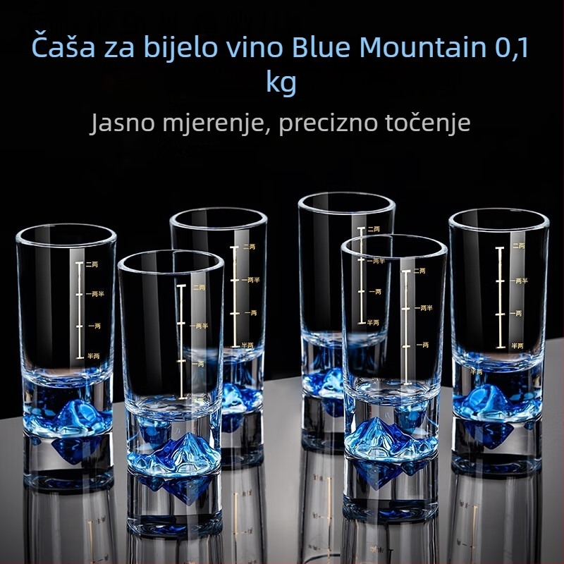 Lan Liya kristalno staklo za alkohol s dozatorom, dizajn Blue Mountain, kapacitet preko 1 L
