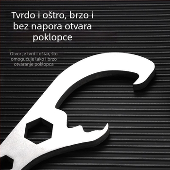 Višenamjenski metalni otvarač poklopca kante