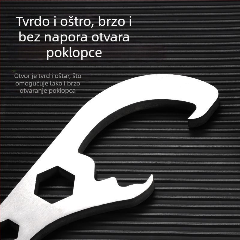 Višenamjenski metalni otvarač poklopca kante