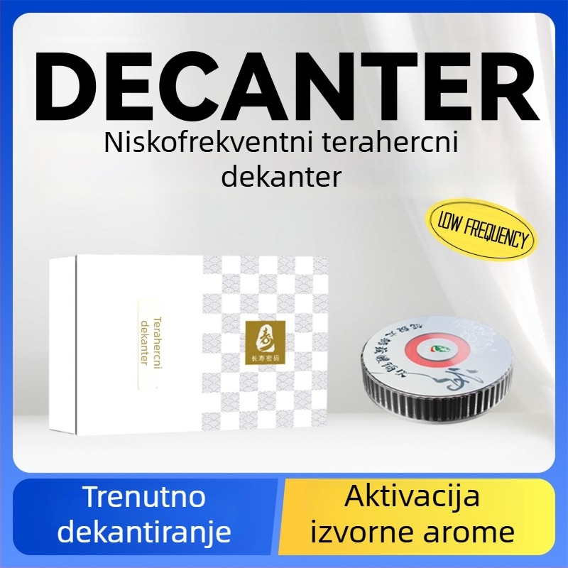 Dekanter s niskofrekvencijskim terahertzom, Schumannovim valovima i svjetlosnim valovima, dvostruko jezgreni brzi dekantor za pročišćavanje i poboljšanje okusa žestokih pića, crnog vina i alkoholnih napitaka.