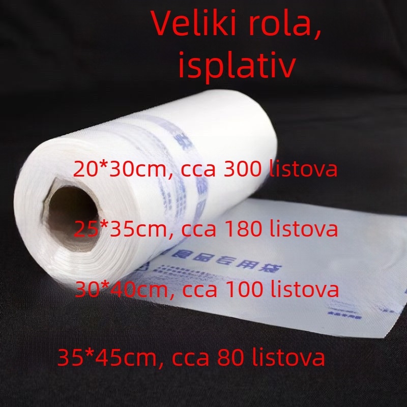 Tisnute vrećice za hranu, ekstra debele PE vreće za čuvanje svježine