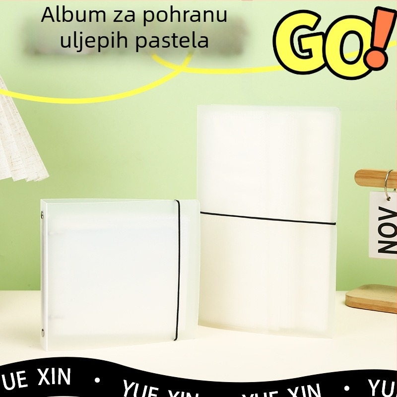 Prozirni fotoalbum za uljane pastelne boje s odvojivim stranicama i prilagodljivom naslovnicom