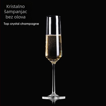 Čaša od bezolovnog kristala za vino i šampanjac, ručno puhana, sa stopom