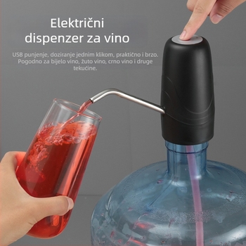 Električni automatski sifon za vino sa filtrom