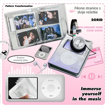 OOPSDAY Albuma Kartica Za Odmor — Mini fotoalbum inspiriran američkim idolom, fiksirane stranice u stilu iPoda, 20 stranica, PU pokrov