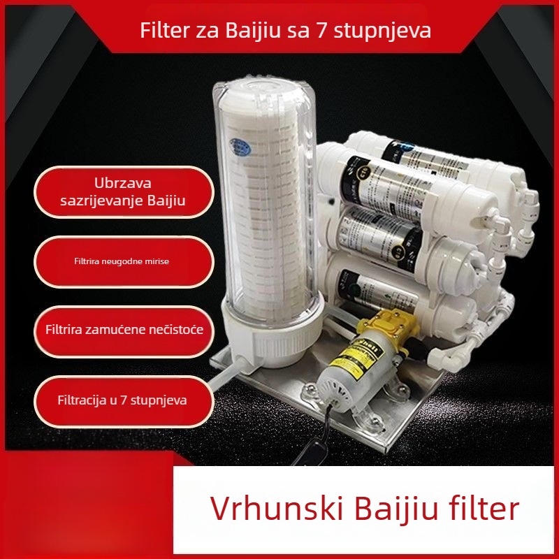 Filter za alkohol s aktivnim ugljenom za zrenje i uklanjanje gorčine; kompaktni kućni filtr za male serije domaćih pića