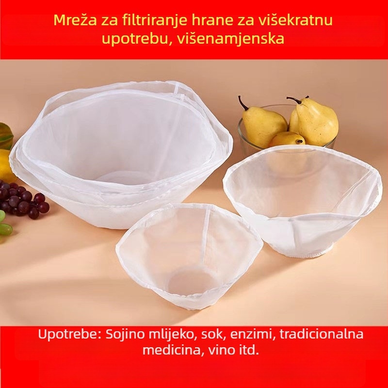 Ultra-fina kućna vrećica za filtriranje sojinog mlijeka, povrćnih sokova i filtriranje vina