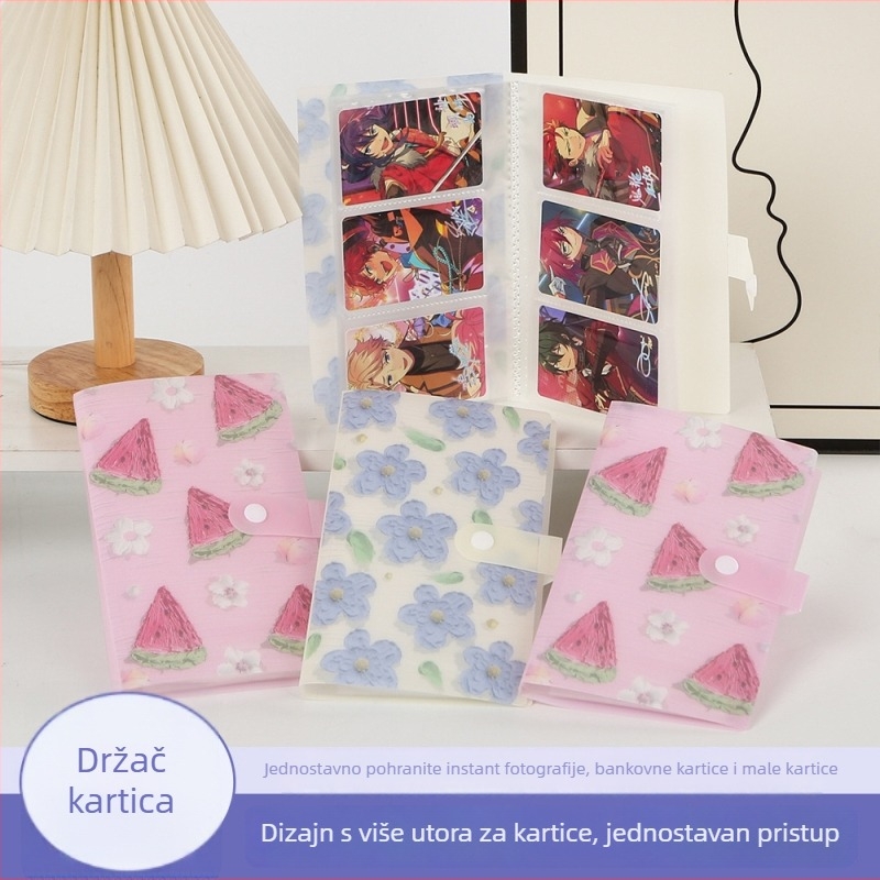 Mani Color Teksturirani foto-album s uljnim printom, 3-inčni Polaroid album, minimalističko skladište za kartice i razglednice