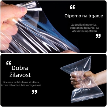 Kućne vrećice za zamrzavanje hrane za meso i plodove mora, debeli, prozirni vrećice za očuvanje svježine, za hladnjak