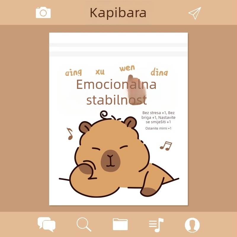 Samoljepljiva vrećica za otpad za auto, stol i dom učenika, s karikaturnim uzorkom, plosni otvor za desktop organizator